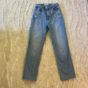 A&F curve love ankle straight jeans